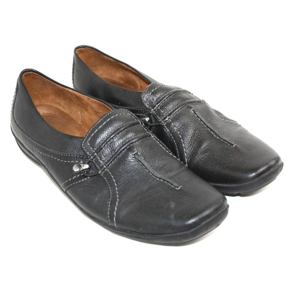 Naturalizer Flats Shoes Loafers Slip On Black Women's sz 8.5M